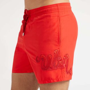 Maillot de bain homme brodé The Year Of The Snake Coquelicot vue de détail 2