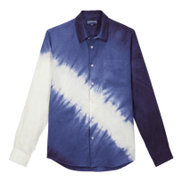 Camisa de lino con estampado Tie & Dye para hombre Earthenware vista frontal