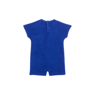 Baby Terry Playsuit Embroidered Turtle Marrakech back view
