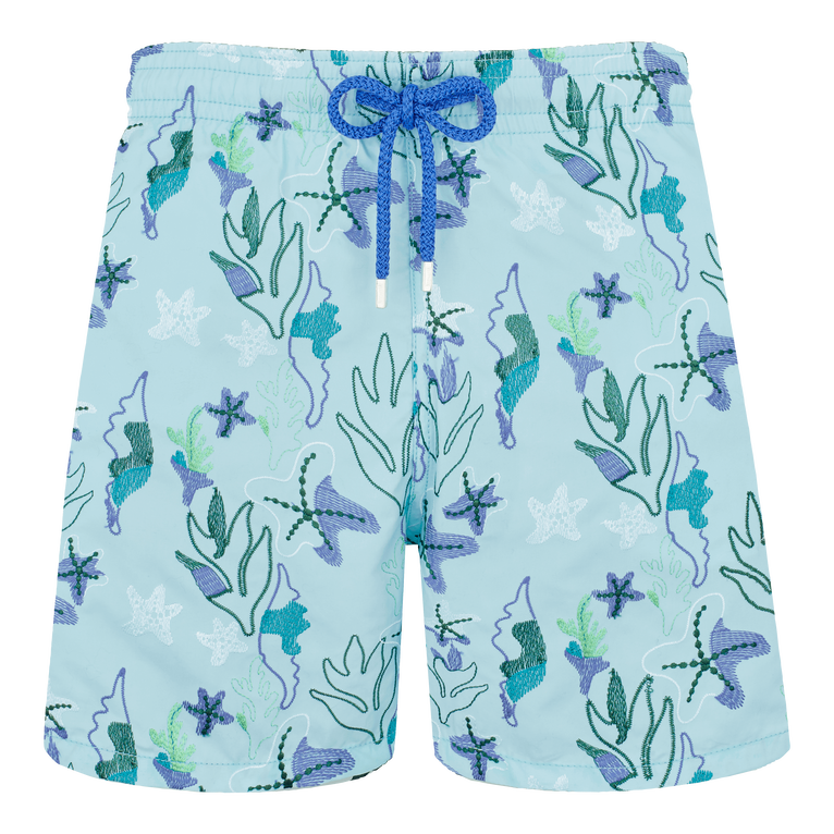 Camo Seaweed Badeshorts Mit Stickerei Für Herren - Limitierte Serie - Mistral - Blau