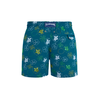 Oursins Badeshorts mit Stickerei für Herren Peacock Rückansicht
