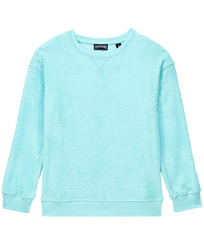 Sudadera de felpa con cuello redondo y estampado Rondes des Tortues para niños Thalassa vista frontal