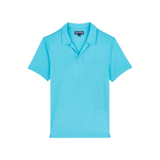 Polo en tencel homme uni Horizon vue de face