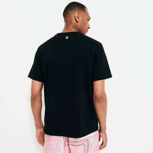 Camiseta con logotipo estampado para hombre de Vilebrequin x BAPE® BLACK Negro vista trasera desgastada