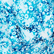 Women Halter Bikini Top Flowers Tie & Dye Marineblau 