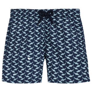 Boys Swim Shorts Net Sharks Blu marine vista frontale