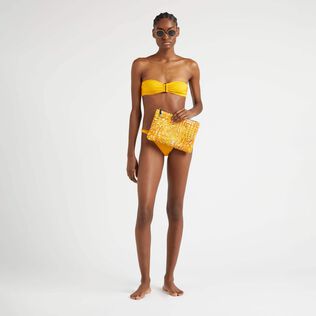 Haut de maillot de bain bandeau femme uni Mangue vue de détail 1