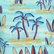 Bañador elástico con estampado Palms & Surfs para hombre de Vilebrequin x The Beach Boys Lazulii blue 