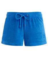 Solid Shorty aus Frottee für Damen Sea blue Vorderansicht