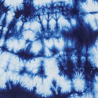 Chemise en lin homme Fonds Marins Tie & Dye, Bleu marine imprimé