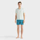 Polo en jersey de lin homme uni Pacific vue portée de face