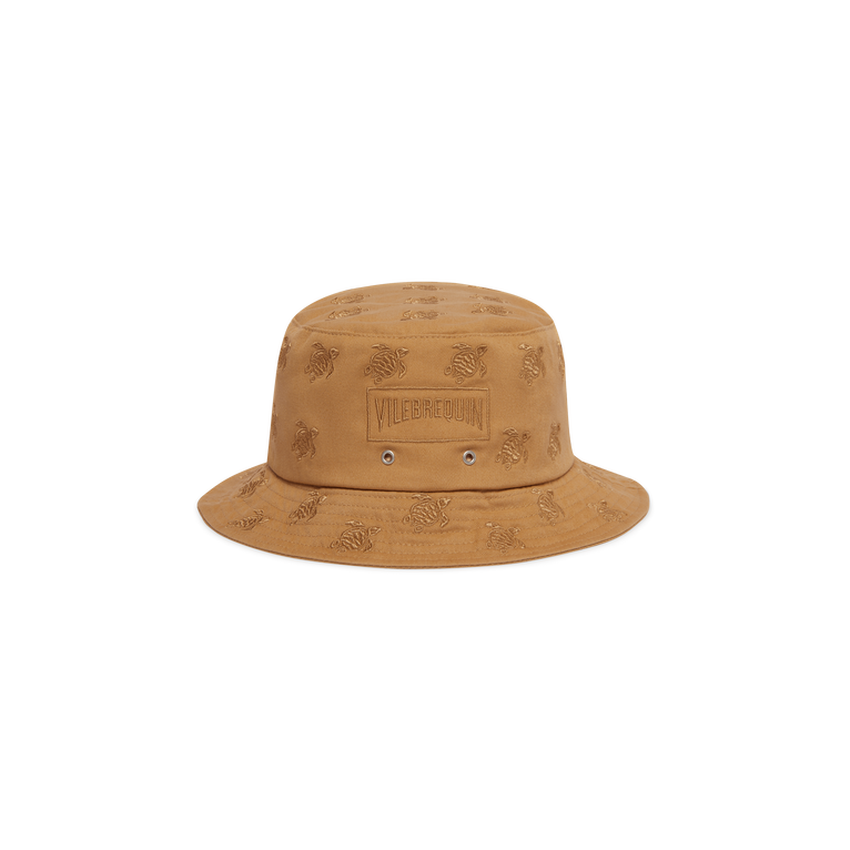 Vilebrequin Embroidered Bucket Hat Turtles All Over - Boom - Brown - Size XS/S