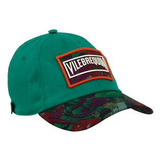 Cappellino uomo stampato Marché Provencal Emerald vista frontale