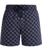 Men Stretch Swim Shorts VBQ Monogram Navy front view