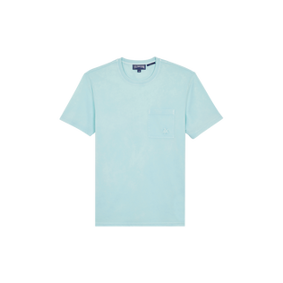 Camiseta de algodón orgánico de color liso natural para hombre Pacifico vista frontal