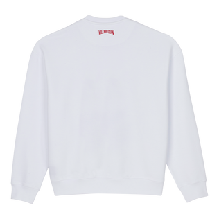 Men Sweatshirt Embroidered Cocorico ! White back view