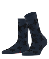 女士 Ronde des Tortues 袜 - Vilebrequin x Falke Navy 正面图