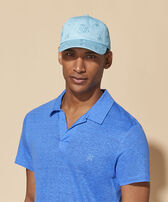 Embroidered Cap Turtles All Over Azure men front worn view