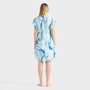 Vestido corto de viscosa con estampado Madrague para mujer Thalassa vista trasera desgastada