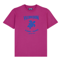 男士 Gomy Placed Logo 棉质 T 恤 Crimson purple 正面图