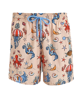 Men Stretch Short Swim Shorts Aqua Circus - Vilebrequin for St. Regis Pink champagne 正面图