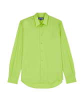 Chemise en laine super 120 homme unie Citronnelle vue de face