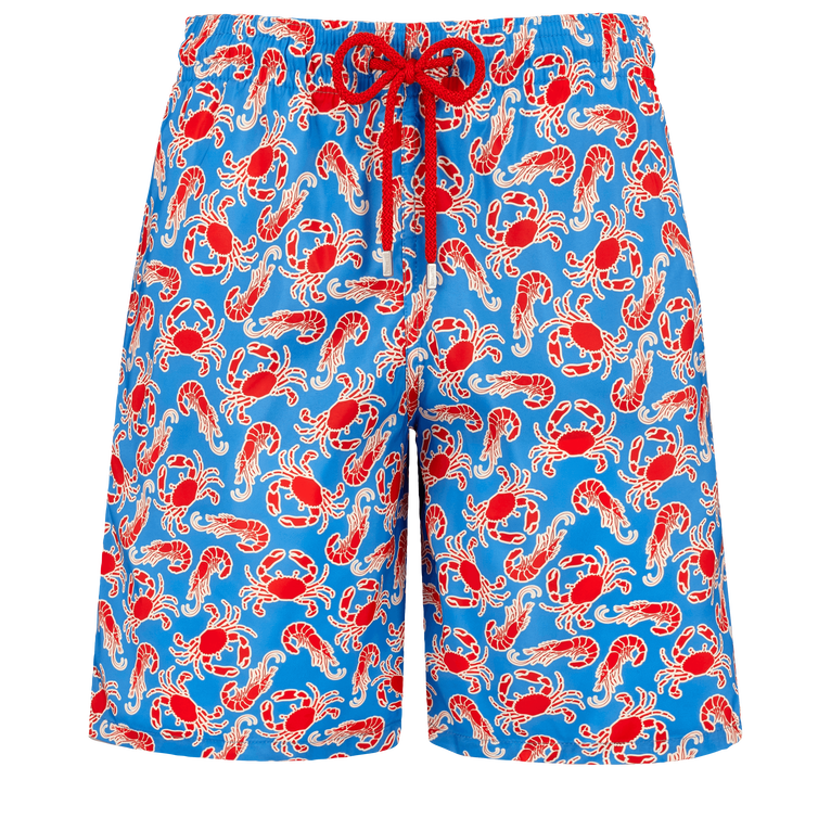 Men Long Swimwear Ultra-light And Packable Crabs & Shrimps - Okohina - Blue - Size L - Vilebrequin