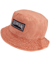 Gorro de pescador unisex de lino de color liso Pottery vista frontal