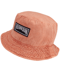 Unisex Linen Bucket Hat Solid Pottery front view