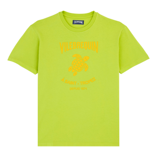 Gomy Baumwoll-T-Shirt mit aufgedrucktem Logo für Herren Lemongrass Vorderansicht