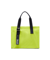 纯色小号棉质沙滩包 Chartreuse 正面图