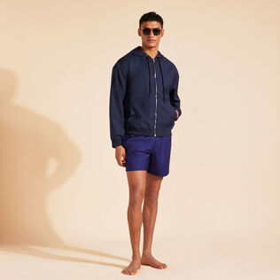 Super 120S Woll-Badeshorts für Herren Midnight Details Ansicht 1
