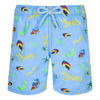 Boys Swimwear Embroidered Naive Fish - Limited Edition Divine front view