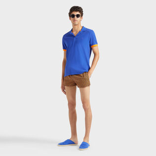 Kurze Graphic Wrinkles Badeshorts für Herren Marineblau Details Ansicht 1
