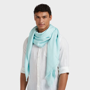 Turtle Monogram Scarf Pacific front worn view