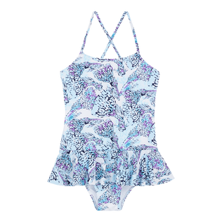 Girls One-piece Swimsuit Isadora Fish White front view