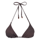 Top de bikini de triángulo con estampado Changeant Shiny para mujer Burgundy vista frontal