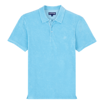 Polo en tejido terry de color liso para hombre Santorini vista frontal