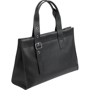 Medium Leather Bag Black details view 1