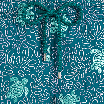 Men Swim Shorts Embroidered Splash - Limited Edition Santorini drucken