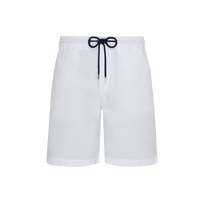 Bermudas de chándal para hombre en tejido de gabardina Blanco vista frontal