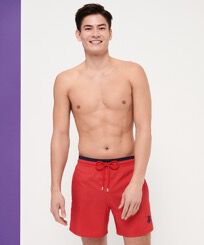 Solid Bicolore Badeshorts für Herren Peppers Vorderseite getragene Ansicht