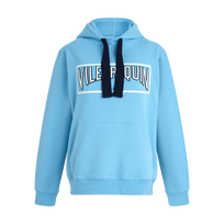 Men Cotton Hoodie Sweatshirt Solid Santorini front view