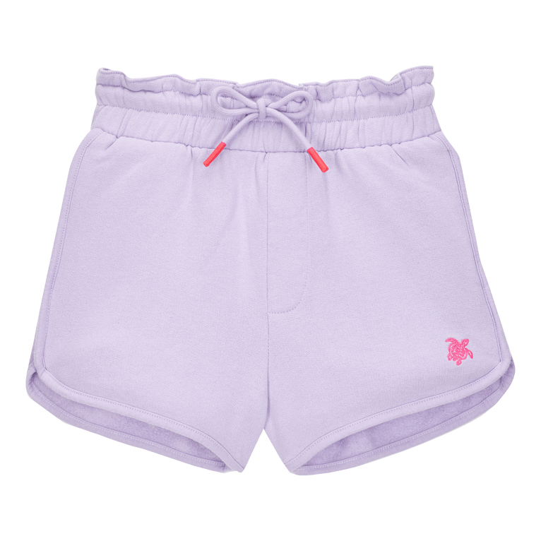 Girls Cotton Shorts Solid - Ginette - Purple