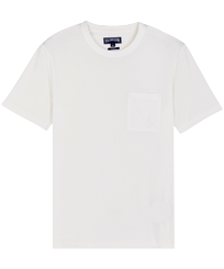 Men Organic Cotton T-Shirt Solid Chalk front view