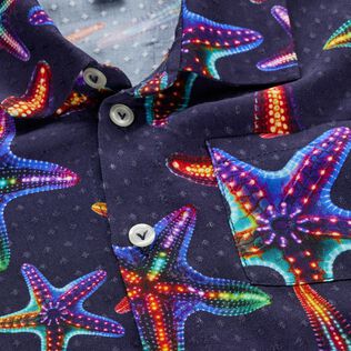 男童 Disco Stars 粘胶纤维保龄球衫 Navy 细节视图1