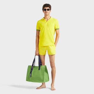 Men Stretch Short Swim trunks Solid Sun details view 1