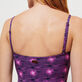 Women Bustier One-piece Swimsuit Hypno Shell Navy details view 1