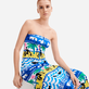Langes La Mer Bustierkleid für Damen – Vilebrequin x JCC+ – Limitierte Serie Weiss Details Ansicht 2