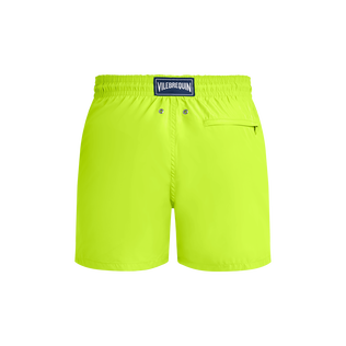 Men Ultra-Light and Packable Swim Trunks Solid Neon yellow back view
